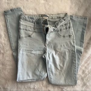 Light Wash High Waisted Skinny Jeans